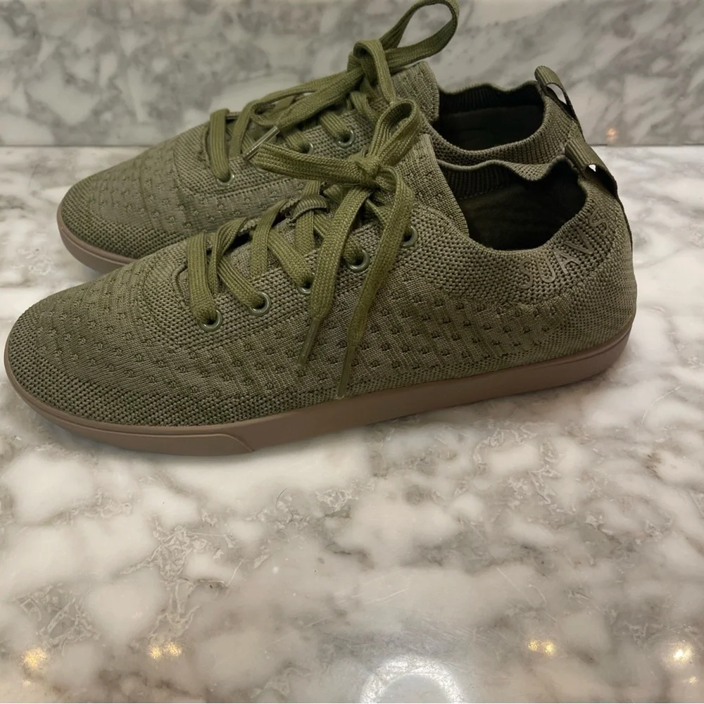 Suavs Zilker Men's 7.5 Womens 9.5 Lightweight Shoes Sneakers Olive Green Comfort - Picture 2 of 10